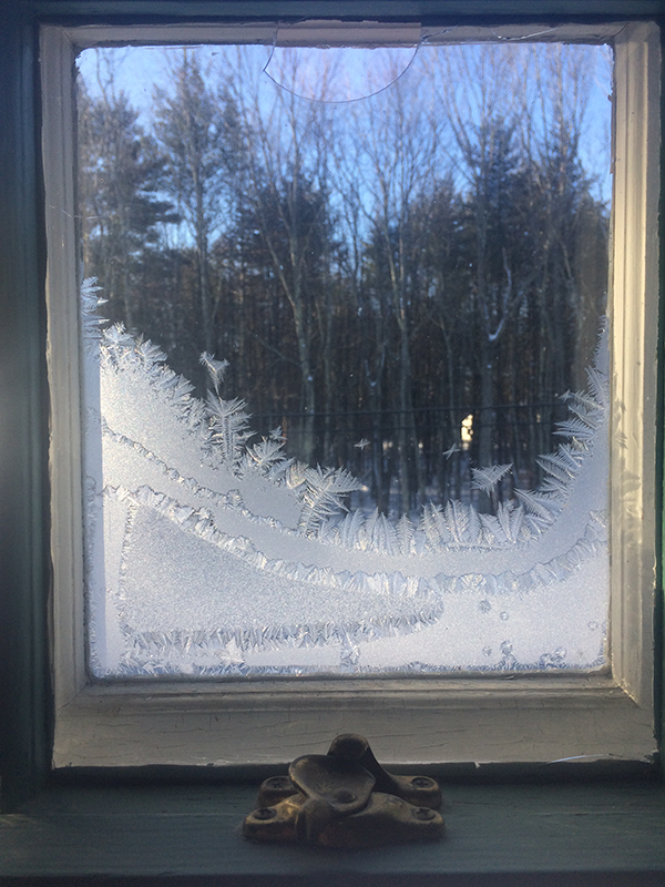 Icy window on January 1